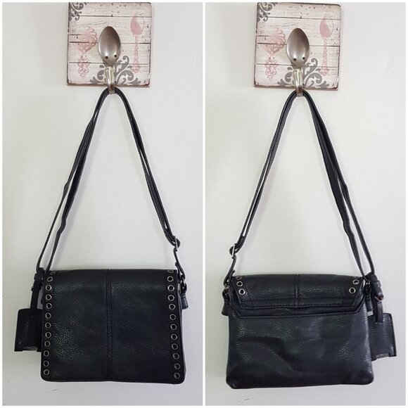 Hillary Radley Black Faux Leather Shoulder Bag - Picture 7 of 13